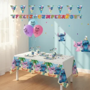 D_NQ_NP_2X_925059-MLA105423723586_012026-F Kit Infantil Decoración Fiesta - Stitch Y Angel X12 Invitados