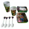 Kit Decoración Mario Bros X24 Vasos + Platos + Cucharas