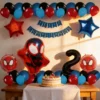 Kit Decoración Spidey Globos Metálicos + Número