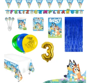 D_NQ_NP_2X_937193-MCO74468418892_022024-F Kit Infantil Decoración Fiesta - Bluey Y Bingo X20 Invitados