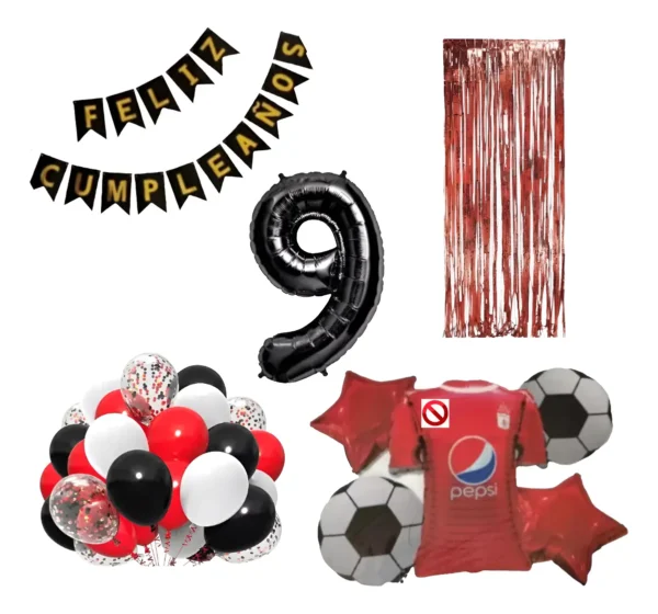 Kit Decoración Futbol América Número A Elección+ 20latex