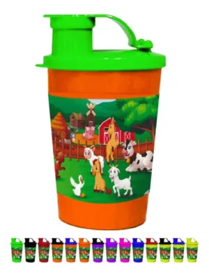 Vaso Pitillo Sorpresa Animales De La Granja X15 Termo Fiesta