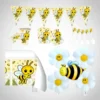Kit Decoración Fiesta - Abejita Bee Abeja X 12 + Bouquet X 5