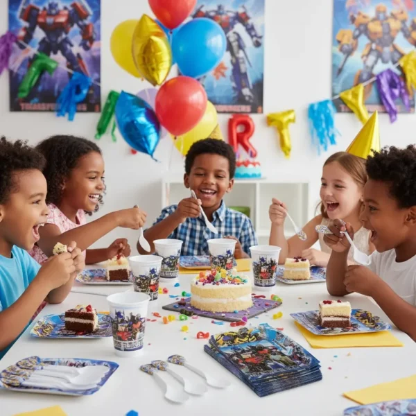 D_NQ_NP_2X_954381-MCO95155618082_102025-F Kit Decoración Infantil Transformers 24 niños Leer Descripción