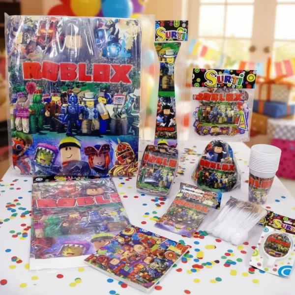 D_NQ_NP_2X_959628-MLA105039864570_012026-F Kit Decoración Piñata Fiesta Infantil Roblox