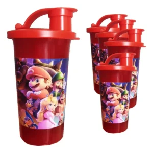 Vaso Pitillo Sorpresa Mario Bros X12 Termo Fiesta Infantil