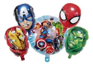 D_NQ_NP_2X_960002-MLA99510132788_112025-F Bouquet Globos Superhéroes Avengers Jeshua 5 Unidades Metalizados