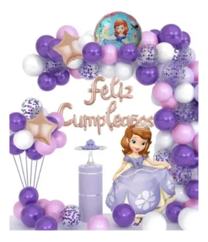 D_NQ_NP_2X_967544-MLA103822696788_012026-F Arcos De Globos Decoración Temática Princesa Sofia 35pzas