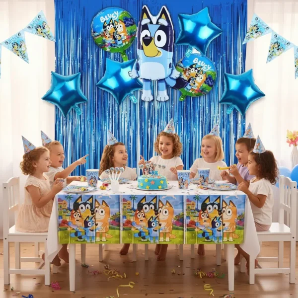 Kit Decoración Bluey X24 Cortina + Vela Decoración Full