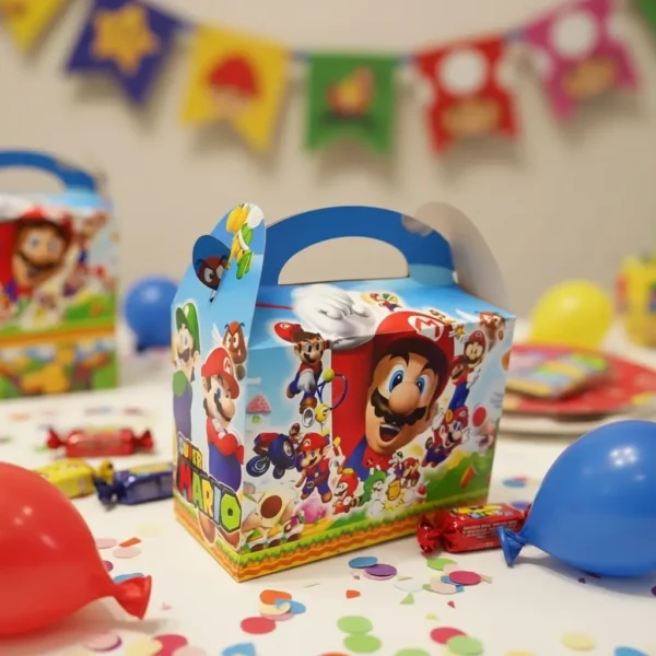 Cajas Para Sorpresas X6und Cumpleaños Fiesta Mario Bros