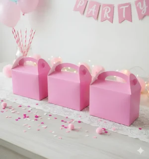 Caja Cajita Feliz Sorpresa X12 Unidades Rosada Niña