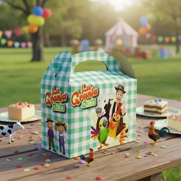 Cajas Sorpresa Temática Granja De Zenón X6 Para Cumpleaños