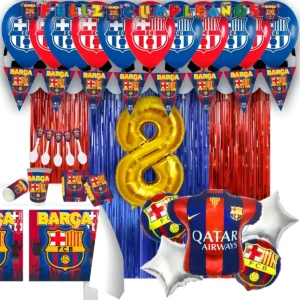 D_NQ_NP_2X_980186-MCO86628807849_062025-F Kit Decoración Barcelona Fc Barca X 12 + Bouquet + Cortinas