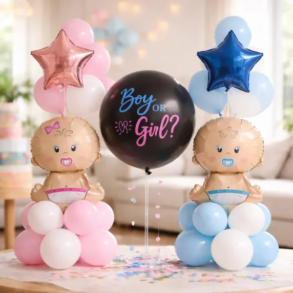 Kit Decoración Revelación De Sexo Niño O Niña Globo-bebes