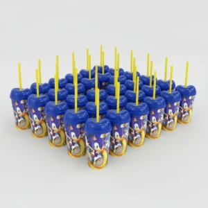 Vaso Pitillo Sonic Sorpresa X12u Alta Calidad Cumpleaños