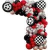 Arcos De Globos Decoración Llantas De Autos Carreras 114pza