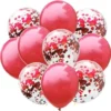 Kit Globos Decoración Fiesta Feliz Cumpleaños Rojo