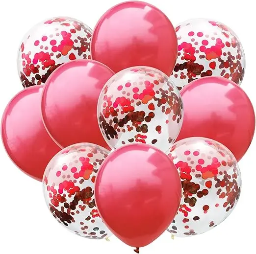 Kit Globos Decoración Fiesta Feliz Cumpleaños Rojo
