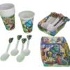 Kit Decoracion Monster Inc X24 Vasos + Platos + Cucharas