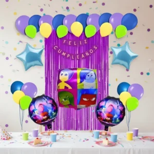 Kit Decoración Intensamente Globos Metálicos + Numero