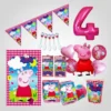 Kit Decoración Peppa Pig X24 + Bouquet + Numero
