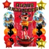 Kit Decoración Pirata Marinero Globos Metálicos + Numero