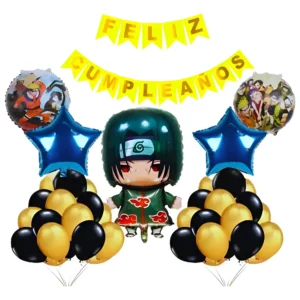 Kit Decoración De Cumpleaños Globos Itachi Uchiha Naruto