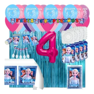 Kit Infantil Decoración Fiesta - Frozen X 70 Invitados