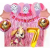 Kit Decoración Skye Huellitas Globos Metálicos + Numero