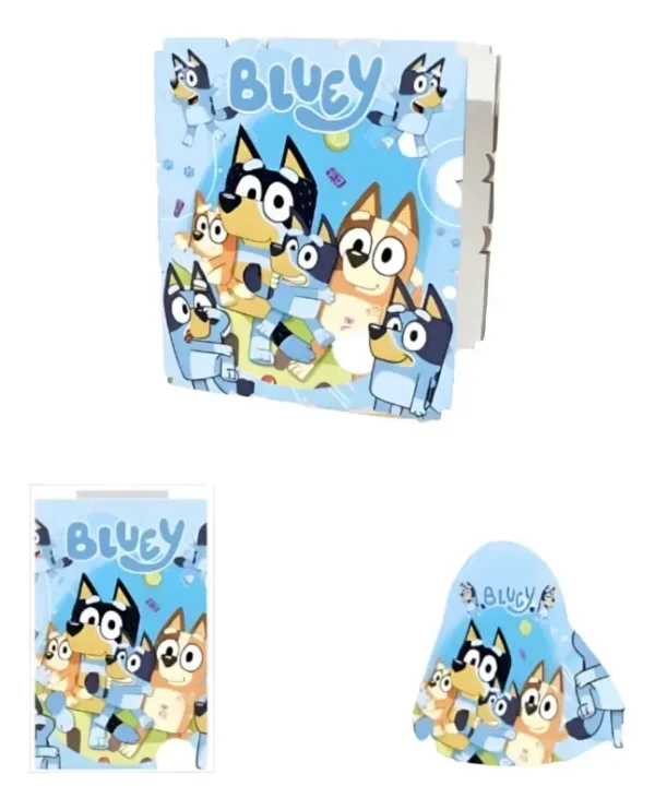 D_NQ_NP_2X_673946-MCO110471342580_052026-F Kit Decoración Fiesta - Bluey Piñata + Bolsas + Gorros