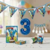 Kit Decoración Gallinita Pintadita X12 Niños + Numero