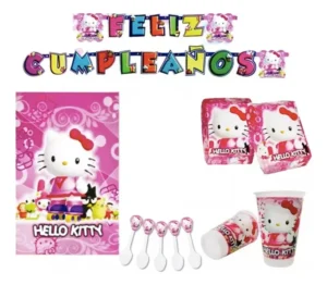 D_NQ_NP_2X_683818-MCO76924710017_062024-F Kit De Decoración Temática Hello Kitty 60cm 38pzas