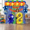 Kit Decoración Globos Rainbow Friends Para Cumpleaños