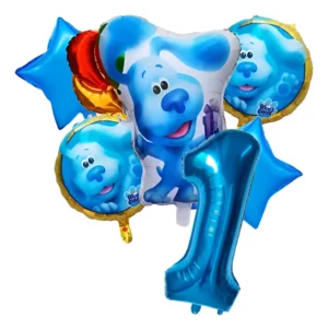 D_NQ_NP_2X_702981-MLA99933040819_112025-F Bouquet de Globos Metalizados Azul con Número a Elección para Cumpleaños