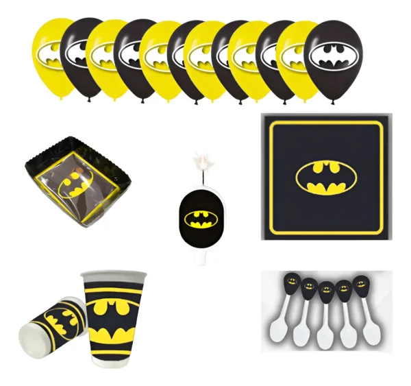 Kit De Decoración Temática Batman +mantel Infantil