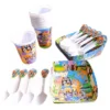 D_NQ_NP_2X_706324-MCO107033768231_022026-F (2) Kit Decoración Bluey Y Bingo X24 Vasos + Platos + Cucharas