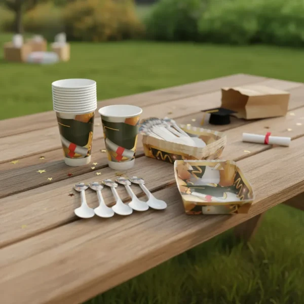 Kit Decoración Grado Graduación X36 Vasos + Platos + Cuchara