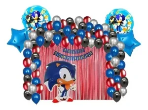 Decoración Fiesta Cumpleaños Globos Sonic