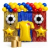 Kit Decoración Fiesta Fútbol Colombia Globo Cortina Tricolor
