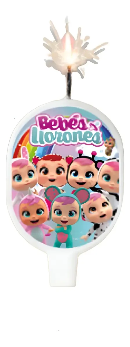 D_NQ_NP_2X_717799-MCO106018601823_012026-F Vela Motivo Mágica Cumpleaños Decoración - Bebés Llorones