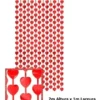 Cortina metálica en forma de corazón con paneles metálicos con flecos, 1 x 2 m