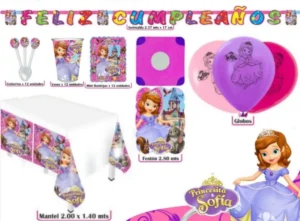 Kit Infantil Decoración Fiesta - Princesita Sofia X12 Invitados