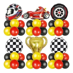 D_NQ_NP_2X_745302-MCO84058259978_052025-F Kit Decoración De Fiestas Temática Autos De Carreras
