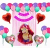 Kit Decoración La Sirenita Globos Metálicos + Numero