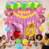 Kit Decoración Peppa Pig Globos Metálicos + Numero