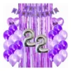 Kit Decoración Feliz Cumpleaños Globos Lila Morado + Números