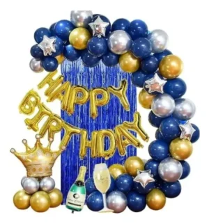 D_NQ_NP_2X_771084-MCO106557635990_022026-F Decoración De Cumpleaños Azul Para Hombre