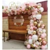Kit Arco Fiesta Decoración Oro Rosa Rosado Cumpleaños