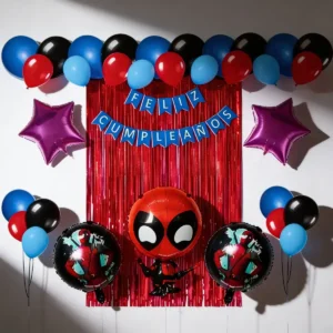 Kit Decoración Dead Pool Globos Metálicos + Numero
