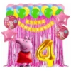 Kit Decoración Peppa Pig Globos Metálicos + Numero